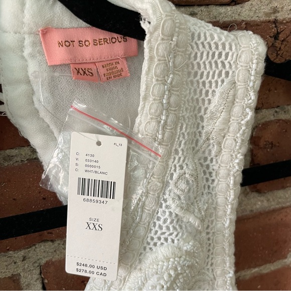 NWT Anthropologie “Not so Serious” by Pallavi Mohammed Deep V mini dress, XXS - Picture 13 of 13